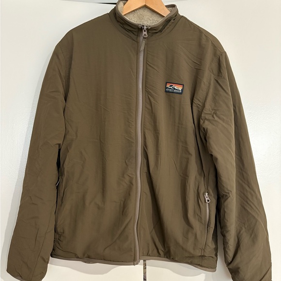 Faherty Steven Paul Judd High Pile Fleece Reversible Jacket in Sand Dune Size L - Picture 5 of 12